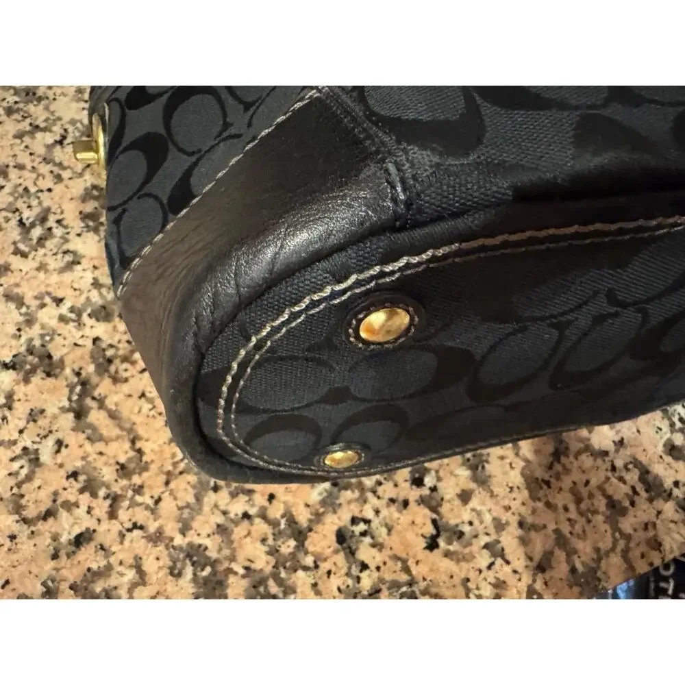 Coach #11237 Signature Black Gallery Tote Purse (PU150